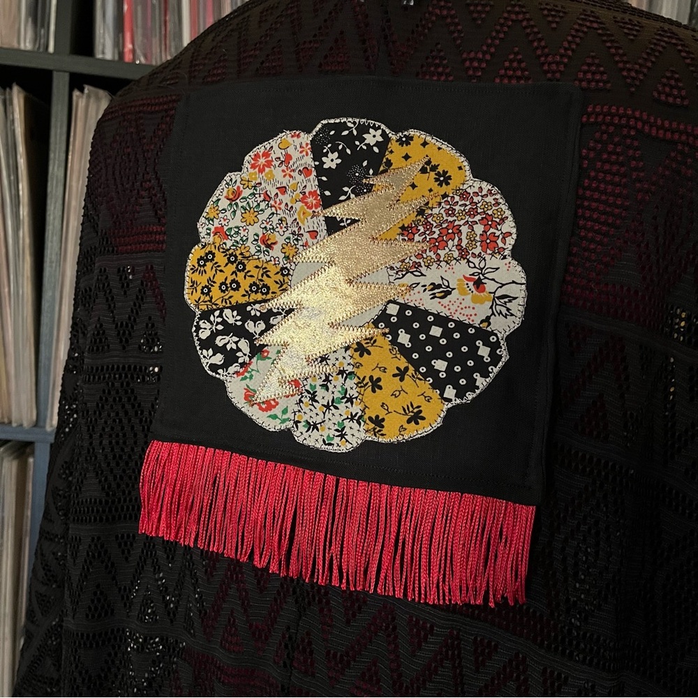 Fringe wrap mandala gold bolt stealie SYF dead company sphere grateful PitS❤️⚡️🖤 - Picture 4 of 10